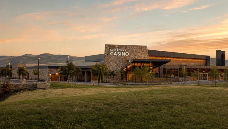 Paso Robles Central Coast Casino: Reported Closed 71 AI-generated exterior view of Paso Robles Central Coast Casino, Paso Robles, Paso Robles, California.