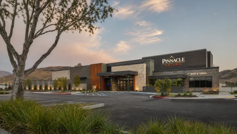 Pinnacle Casino Bar & Grill Soledad: Operating Status 73 AI-generated exterior view of Pinnacle Casino Bar & Grill Soledad, Soledad, California.