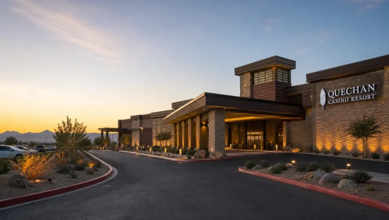 Quechan Casino Resort Winterhaven 75 AI-generated exterior view of Quechan Casino Resort Winterhaven, Winterhaven, California.