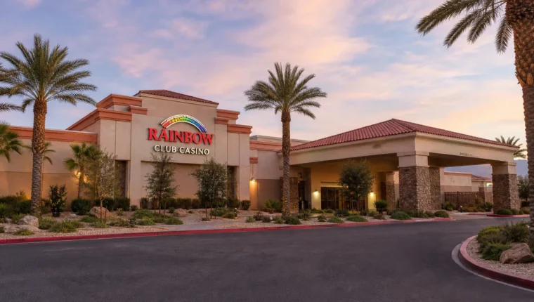 AI-generated exterior view of Rainbow Club Casino Henderson, Henderson, Nevada.