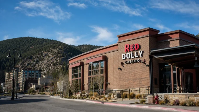 AI-generated exterior view of Red Dolly Casino Black Hawk, Black Hawk, Colorado.