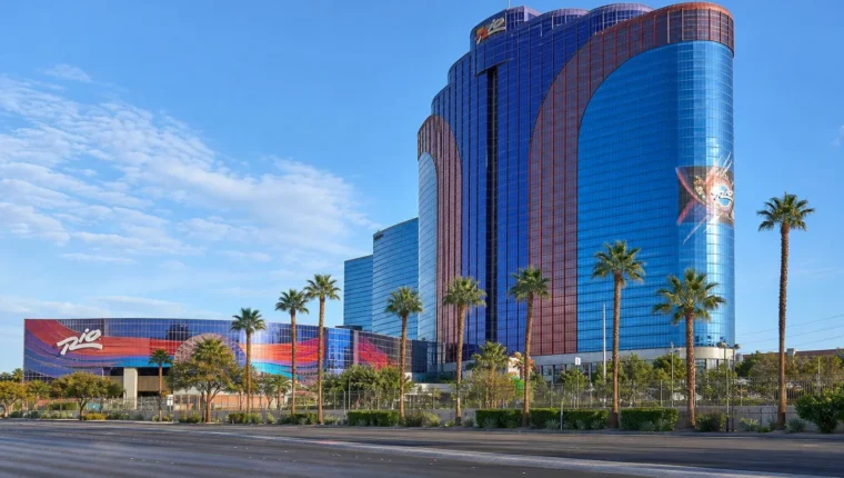 AI-generated exterior view of Rio Casino Las Vegas, Las Vegas, Nevada.