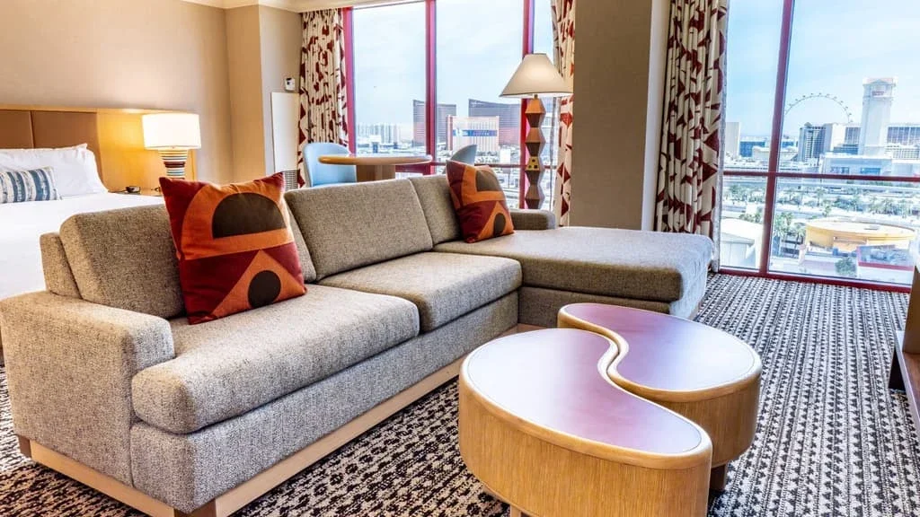 Ipanema Tower guest room at Rio Las Vegas.