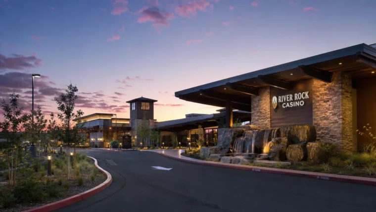 River Rock Casino Geyserville: Visitor Guide & Resort Plans 80 AI-generated exterior view of River Rock Casino Geyserville, Geyserville, California.