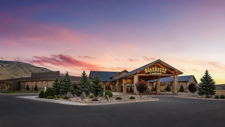 AI-generated exterior view of Roadhouse Casino Elko, Elko, Nevada.