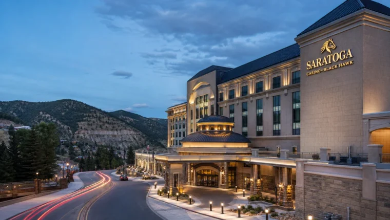 AI-generated exterior view of Saratoga Casino Black Hawk, Black Hawk, Colorado.