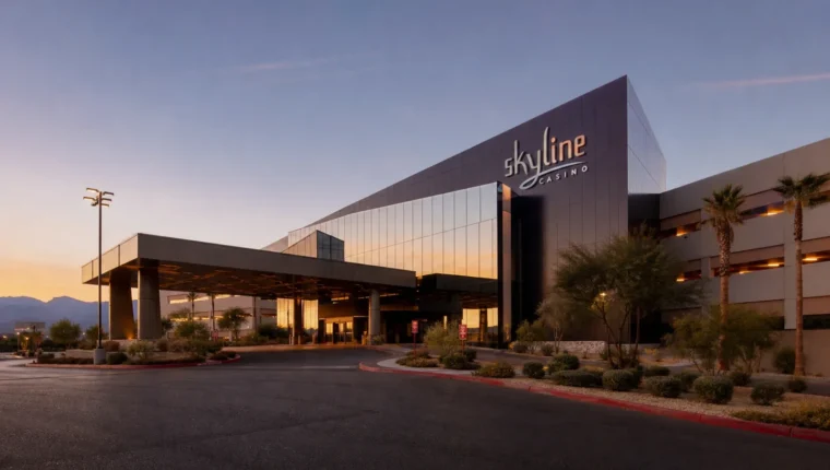 AI-generated exterior view of Skyline Casino Henderson, Henderson, Nevada.