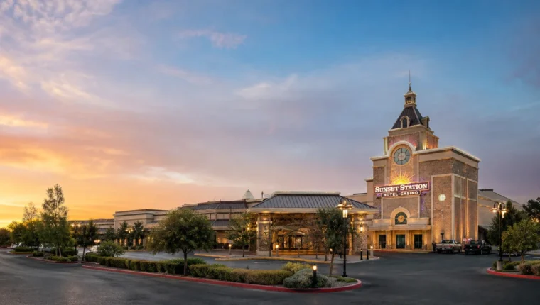 AI-generated exterior view of Sunset Station Casino Henderson, Nevada.