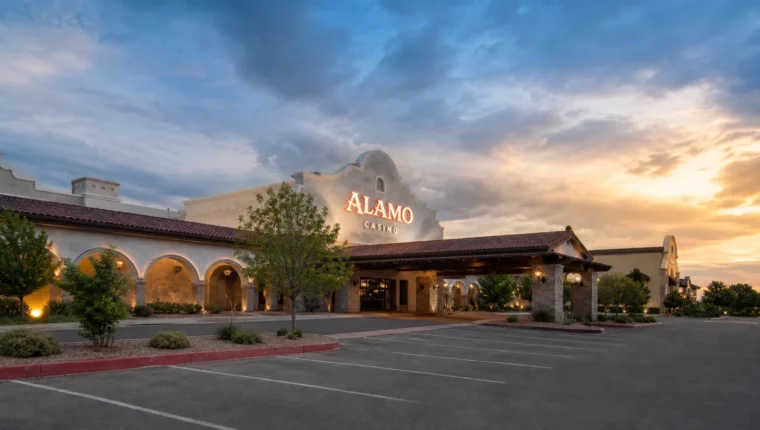 AI-generated exterior view of The Alamo Casino Sparks, Sparks, Nevada.