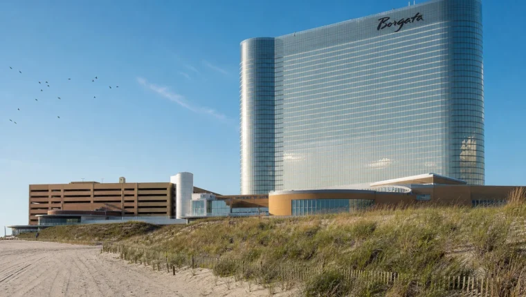 AI-generated exterior view of The Borgata Atlantic City, Atlantic City, New Jersey.