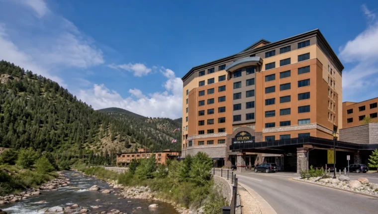 The Gilpin Casino Black Hawk: Games, Dining, and Parking 19 AI-generated exterior view of Gilpin Hotel & Casino Black Hawk, Black Hawk, Colorado.