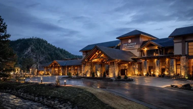 The Lodge at Deadwood Gaming Resort 24 AI-generated exterior view of The Lodge at Deadwood Gaming Resort, Deadwood, South Dakota.
