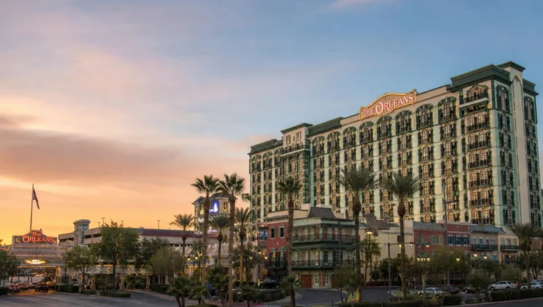 AI-generated exterior view of The Orleans Hotel & Casino, Las Vegas, Las Vegas, Nevada.