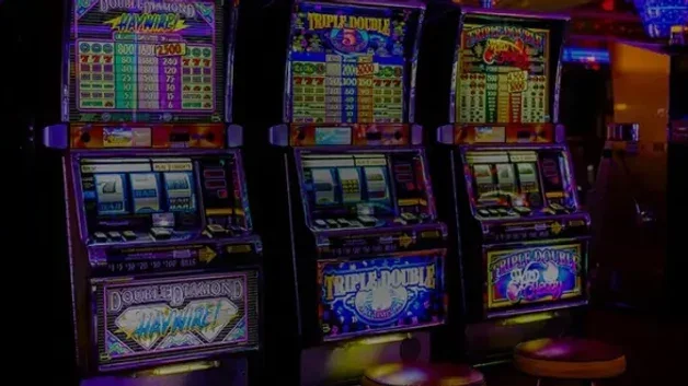 Slot machines at Tortoise Rock Casino.