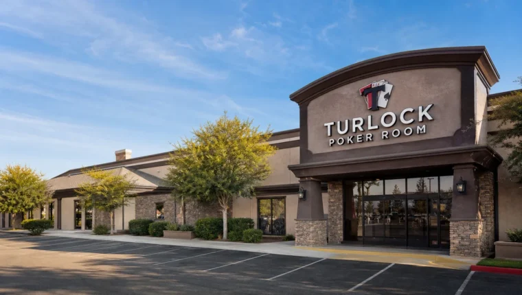 Turlock Poker Room Turlock: Games, Tournaments, and Hours 100 AI-generated exterior view of Turlock Poker Room Turlock, Turlock, California.