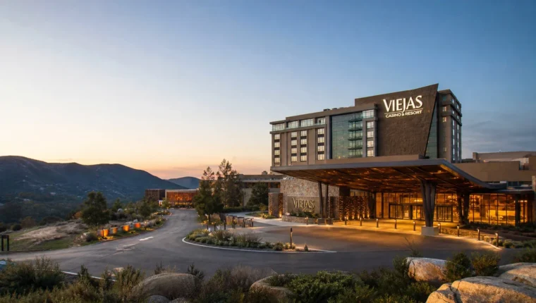 Viejas Casino & Resort Alpine 102 AI-generated exterior view of Viejas Casino & Resort Alpine, Alpine, California.