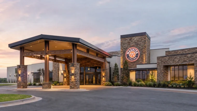AI-generated exterior view of Washita Casino Paoli, Paoli, Oklahoma.