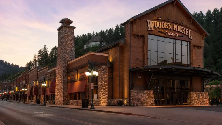 Wooden Nickel Casino Deadwood: Hours, Dining, and Parking 27 AI-generated exterior view of Wooden Nickel Casino Deadwood, Deadwood, South Dakota.